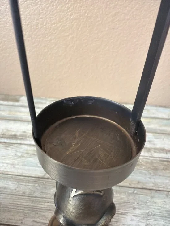 Vintage PartyLite Hydrangea Tiffany-Style Stained Glass Tealight Candleholder - Picture 10 of 16